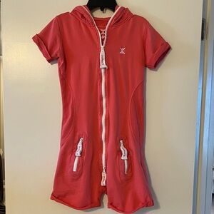 Norwegian Original One Piece Coral Hooded Zip Romper!!